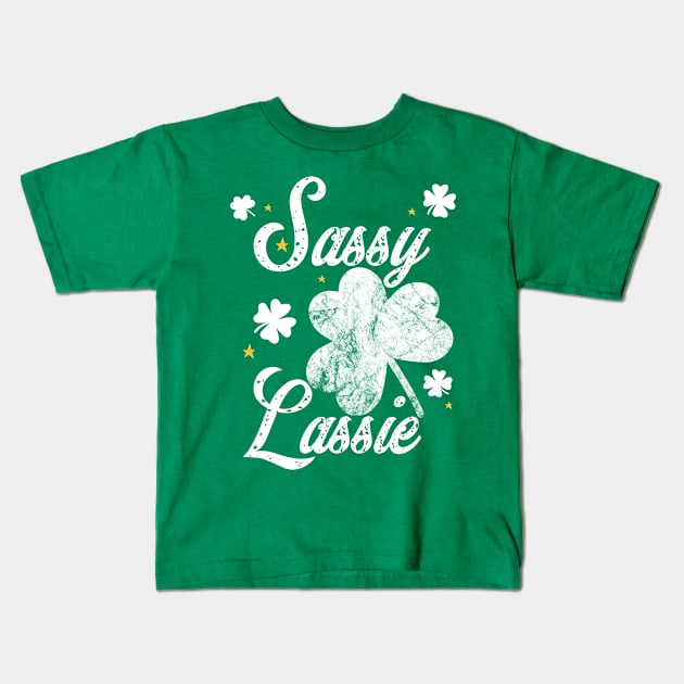 Sassie Lassie Drinking St. Patrick's Day Gift Kids T-Shirt by BadDesignCo